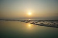 dead sea sunrise salt sea landscape Royalty Free Stock Photo