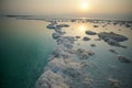 dead sea sunrise salt sea landscape Royalty Free Stock Photo