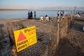 Dead Sea warning sign Royalty Free Stock Photo