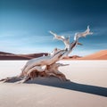 Dead twisted bleached driftwood Royalty Free Stock Photo
