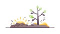 Dead Tree Dry Landscape Nature Vector Icon, vector design Generative AI Royalty Free Stock Photo