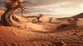 Desert Textures: Trees And Waves In Daz3d Style