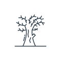 dead tree vector icon. dead tree editable stroke. dead tree linear symbol for use on web and mobile apps, logo, print media. Thin Royalty Free Stock Photo