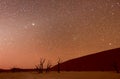 Dead Vlei, Namibia at Dusk Royalty Free Stock Photo