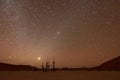 Dead Vlei, Namibia at Dusk Royalty Free Stock Photo