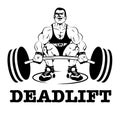 Deadlift logo label Royalty Free Stock Photo