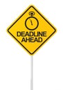 Deadline ahead road sign Royalty Free Stock Photo