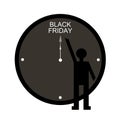 Deadline Clock for Start Black Friday Shopping Season