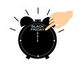 Deadline Clock for Start Black Friday Shopping Season