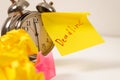 Deadline: Close-up of an alarm clock and sticky notes, emphasizing the urgency Royalty Free Stock Photo