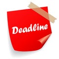 Deadline reminder note paper