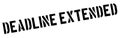 Deadline Extended black rubber stamp on white