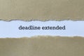 Deadline extended on paper Royalty Free Stock Photo