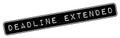 Deadline Extended rubber stamp Royalty Free Stock Photo