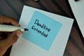 Deadline Extended write on sticky notes isolated on Wooden Table Royalty Free Stock Photo