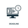 Deadline icon. Creative element design from programmer icons collection. Pixel perfect Deadline icon for web design, apps, Royalty Free Stock Photo