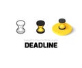 Deadline icon in different style