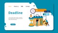 deadline landing page template graphic design illustration