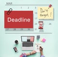 Deadline Note Calendar Planner Concept Royalty Free Stock Photo