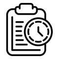 Deadline project icon, outline style