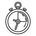 Deadline stopwatch icon, outline style Royalty Free Stock Photo