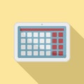 Deadline tablet icon, flat style