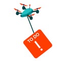 Flying quadcopter carries urgent task card