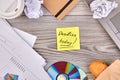 Deadline today concept. Sticky note with handwriting. Royalty Free Stock Photo