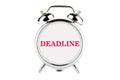 Deadline word on the alarm clock Royalty Free Stock Photo
