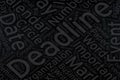 Deadline ,Word cloud art on blackboard Royalty Free Stock Photo
