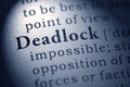 Definition of the word deadlock Royalty Free Stock Photo