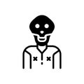 Black solid icon for Deadly, fatal and harmful Royalty Free Stock Photo