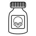 Deadly liquid icon , outline style