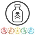 Deadly poison bottle with crossbones label vector illustration Royalty Free Stock Photo