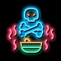 Deadly Poison neon glow icon illustration