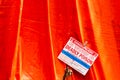 Deadly Poison Sign on a Bright Orange Background Royalty Free Stock Photo