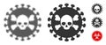 Deadly Virus Halftone and Solid Icon