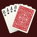 Deadman Hand - playing cards vector illustration