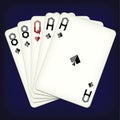 Deadman Hand - playing cards vector illustration