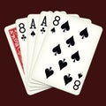 Deadman Hand - playing cards vector illustration