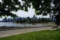 Deadman`s Island and downtown Vancouver view from Stanley Park