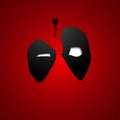 Deadpool headshot vector illustration Royalty Free Stock Photo