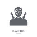 deadpool icon. Trendy deadpool logo concept on white background