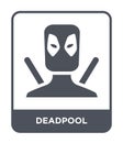 deadpool icon in trendy design style. deadpool icon isolated on white background. deadpool vector icon simple and modern flat