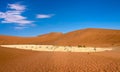 Deadvlei with dead trees in the Namib desert of Namibia Royalty Free Stock Photo