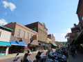 Deadwood South Dakota historic downtown during Sturgis week Royalty Free Stock Photo