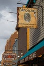 Stores signs in Deadwood main street