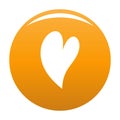 Deaf heart icon orange