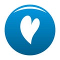Deaf heart icon vector blue