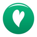 Deaf heart icon vector green